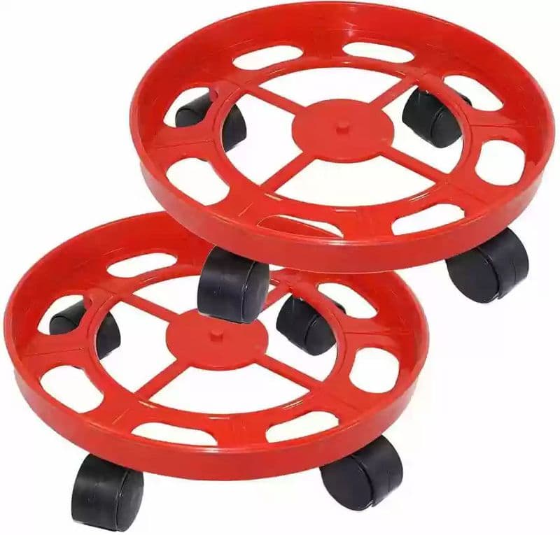 [Type 2] Gas Cylinder Plastic Trolley Stand With Caster Chair Wheels - View 2