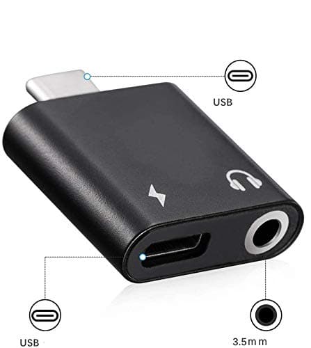 2-in-1 USB Type-C to 3.5mm Audio Jack and Charging Adapter Splitter - View 1