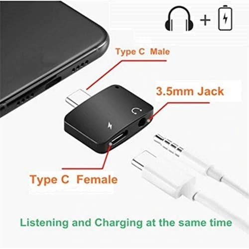 2-in-1 USB Type-C to 3.5mm Audio Jack and Charging Adapter Splitter - View 2