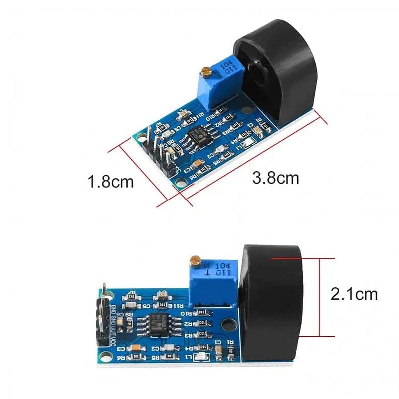 [Type 1] ZMCT103C 5A Range Single-Phase AC Current Transformer Sensor Module - View 3