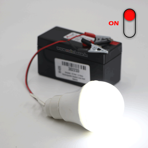 12VDC Solar LED Bulb Basic DIY Light - View 2