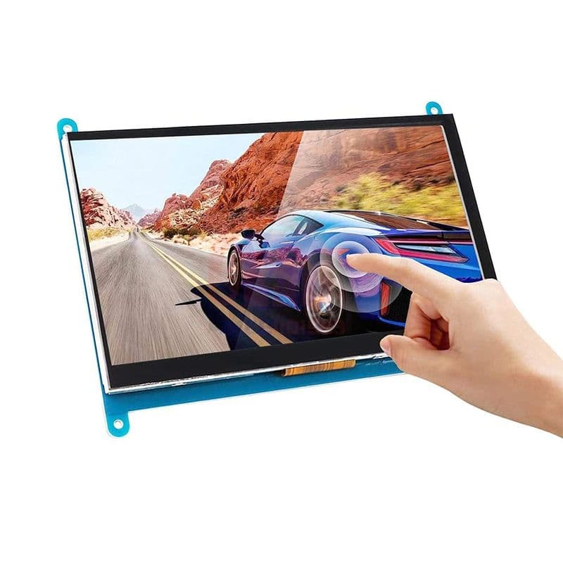 18cm (7inch) LCD Capacitive Touch Screen Display with HDMI for Raspberry Pi (1024 x 600 Resolution) - View 1