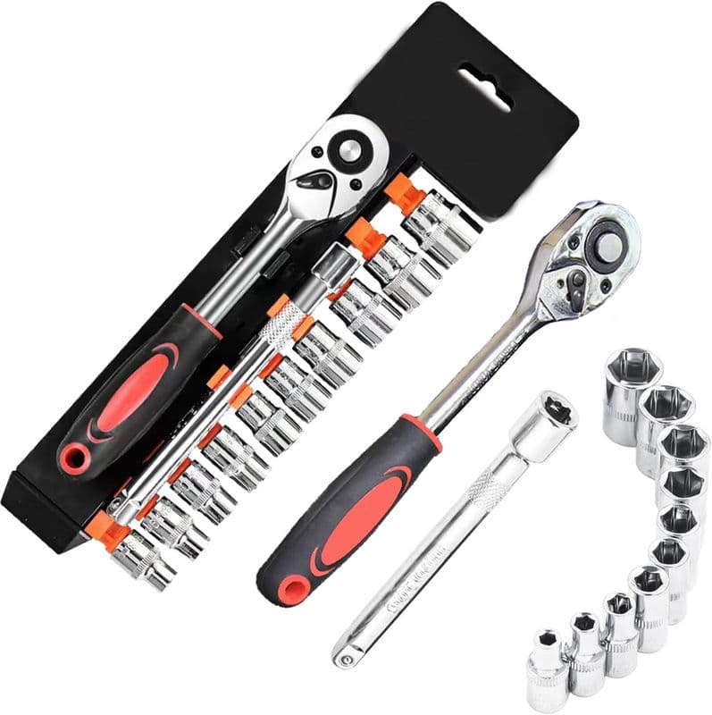 12pcs Socket Wrench Set with 1/4in Drive for Cars/Bike/Cycle - View 3