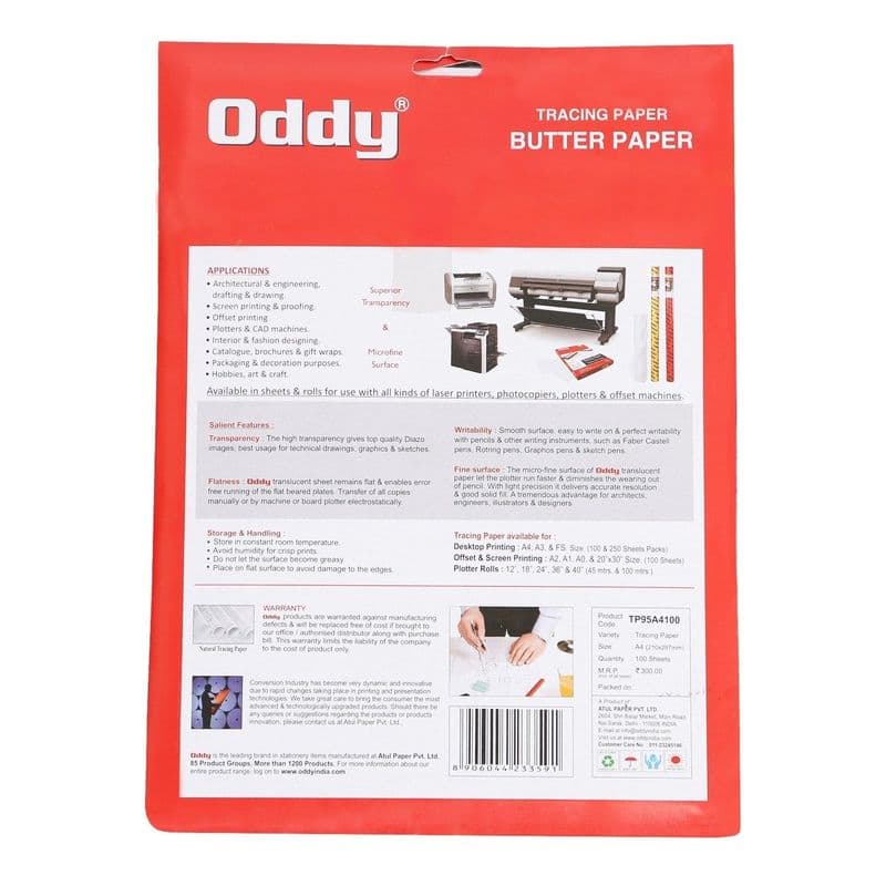 Oddy: Tracing Butter Paper - View 3