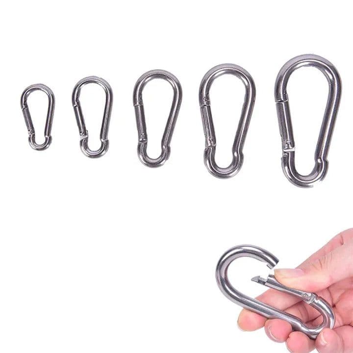 304 Stainless Steel Spring Carabiner Snap Hook Keychain - View 1