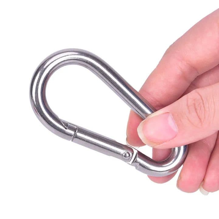 304 Stainless Steel Spring Carabiner Snap Hook Keychain - View 2