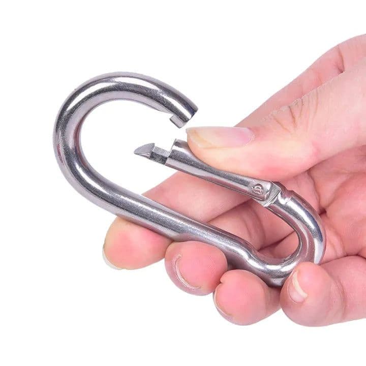 304 Stainless Steel Spring Carabiner Snap Hook Keychain - View 3