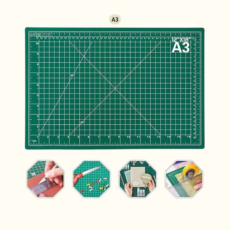 Self-Healing 5-Layered Flexible Cutting Mat Marked with Pattern and Grids - View 2