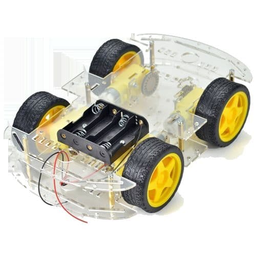 [Transparent] 4WD-KIT Four Wheel Robotic Smart Car Kit with Acrylic Chassis - View 1