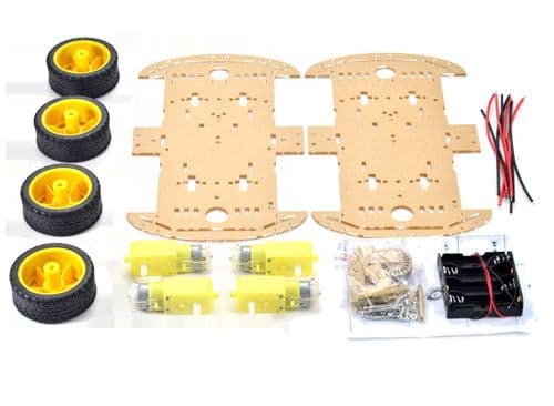 [Transparent] 4WD-KIT Four Wheel Robotic Smart Car Kit with Acrylic Chassis - View 2
