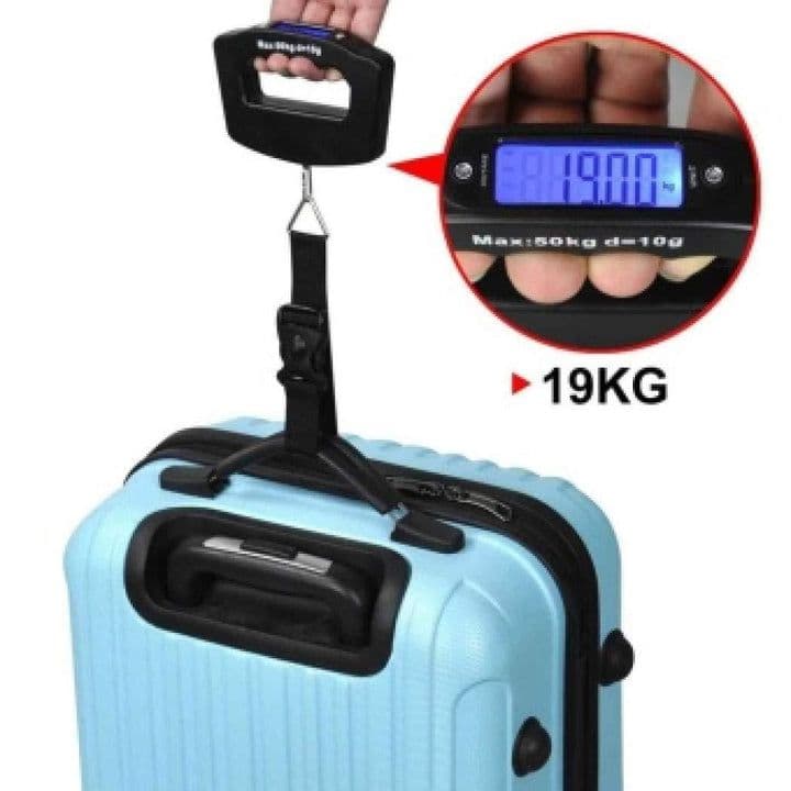 Black Digital Portable Luggage Scale with LCD Backlight - 50 kg - View 2
