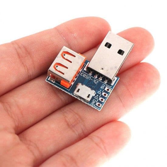 XY-USB Adapter Board Male to Female Micro-USB/Type-C/USB-A - View 3