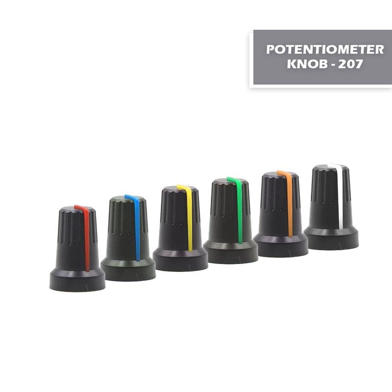 Knob-207 Plastic Potentiometer Knob 6mm With Buffer - View 1