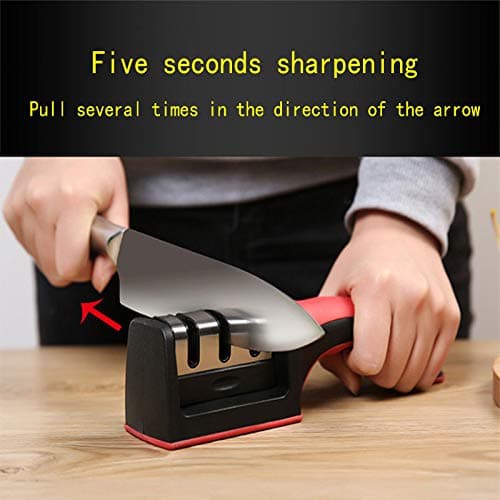 Manual Knife Sharpener 3 Stage Sharpening Tool for Ceramic Knife and Steel Knives - View 2