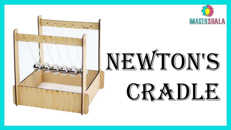Laser Cut MDF Casing for Newton's Cradle DIY Project - View 3