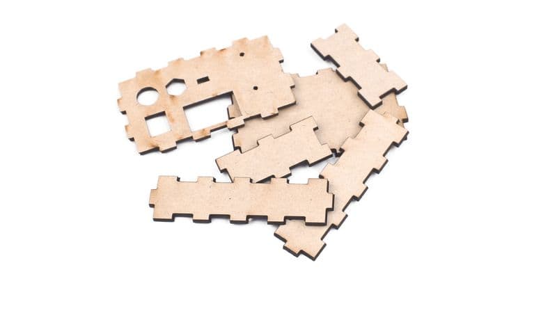 Laser Cut (MDF) Parts for Pocket Voltmeter DIY Project - View 2