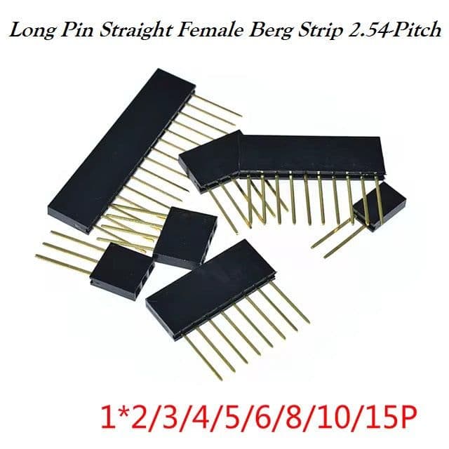 Female Berg Strip 2.54mm Straight Header Pin - View 2
