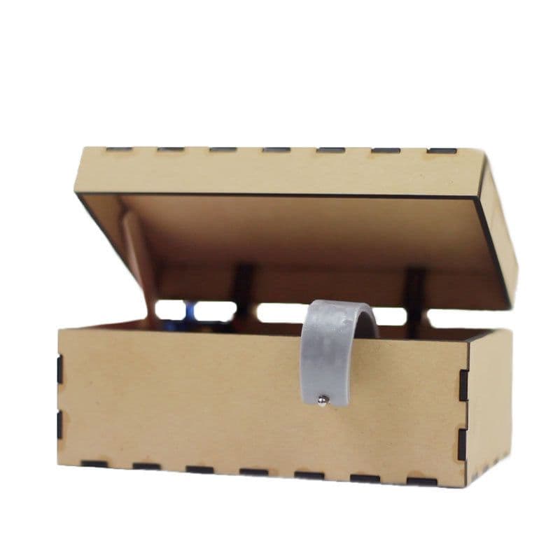 Laser Cut (MDF) and 3D Printed Parts for Useless Box DIY Project - View 1