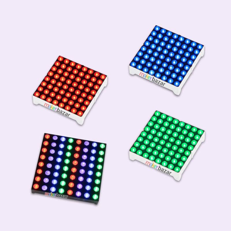 8x8 64-LED Dot Matrix Display - View 1