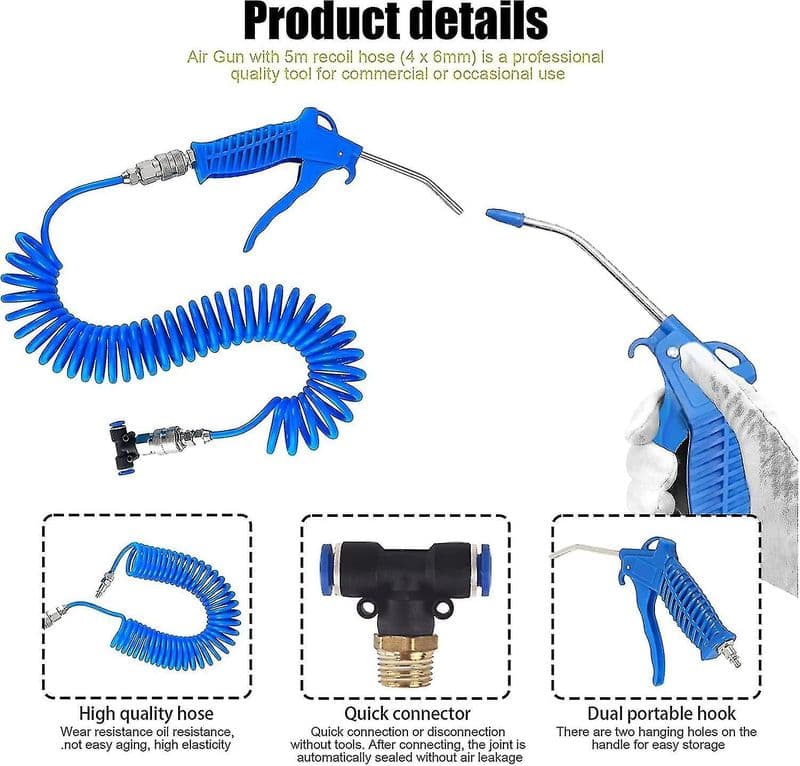 Air Duster Blow Gun with Spiral Hose - View 2