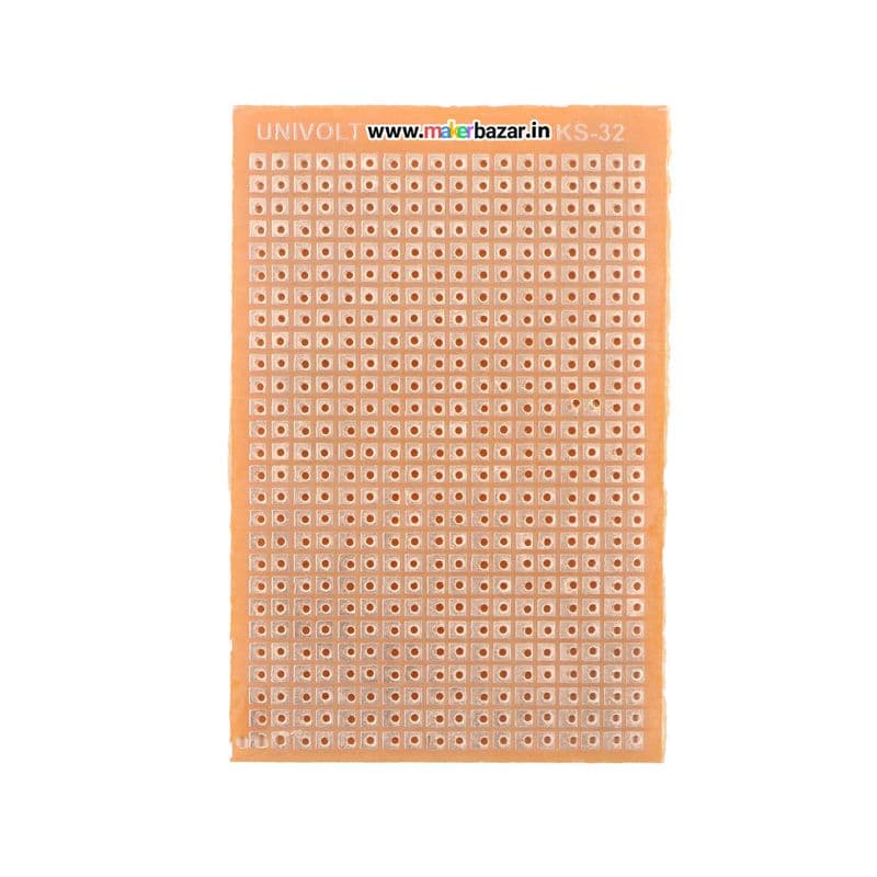 Univolt: Dot Board / Perforated Vero Board PCB Single Sided Printed Circuit Zero Board - Copper - View 2