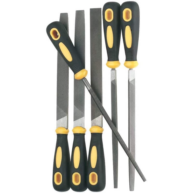 Jon Bhandari: F-001 6 pcs Premium Assorted 6 inches File Set with Rubber Handle - View 1