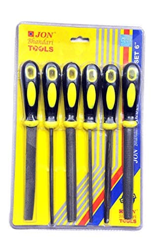 Jon Bhandari: F-001 6 pcs Premium Assorted 6 inches File Set with Rubber Handle - View 2