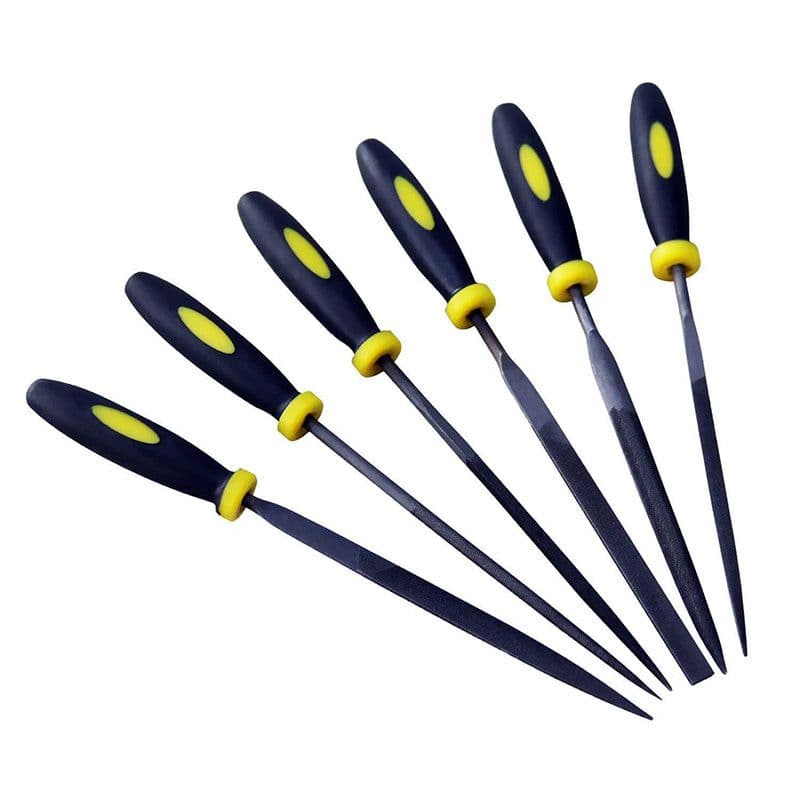 Jon Bhandari: F-021 6-Pc Needle File Set Metal Filing Rasp Wood Tools - View 1