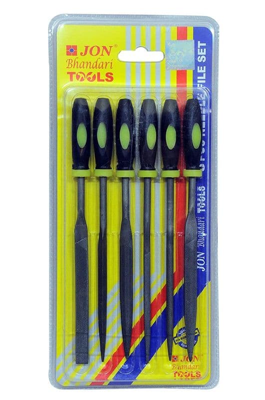 Jon Bhandari: F-021 6-Pc Needle File Set Metal Filing Rasp Wood Tools - View 2