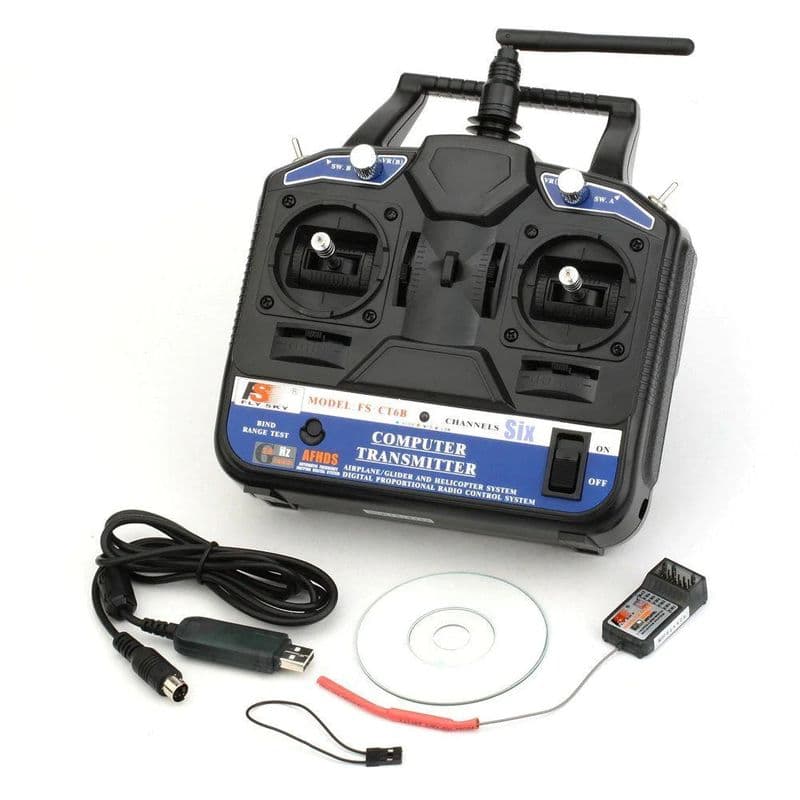 FlySky CT6B 2.4GHz 6CH Transmitter with FS-R6B Receiver - View 1