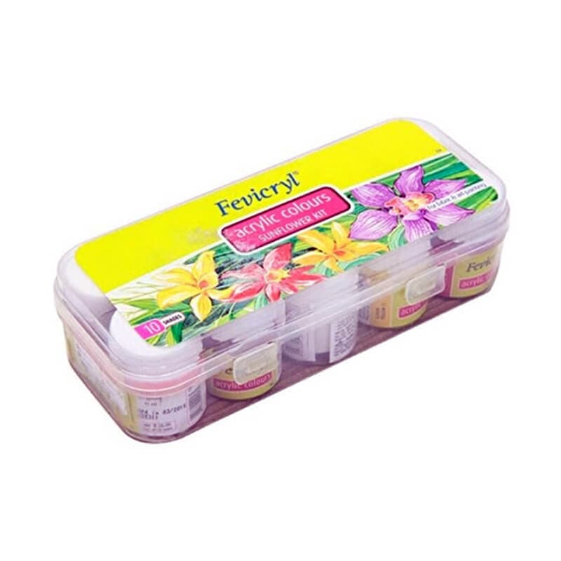 Fevicryl Acrylic Colours Sunflower Kit 10 Shades - View 2
