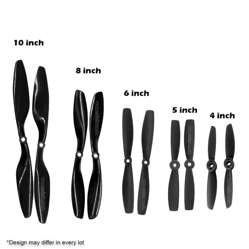 2-Blades 4.5mm Propellers For Drone/Quadcopters CW + CCW (1-Pair) - View 1