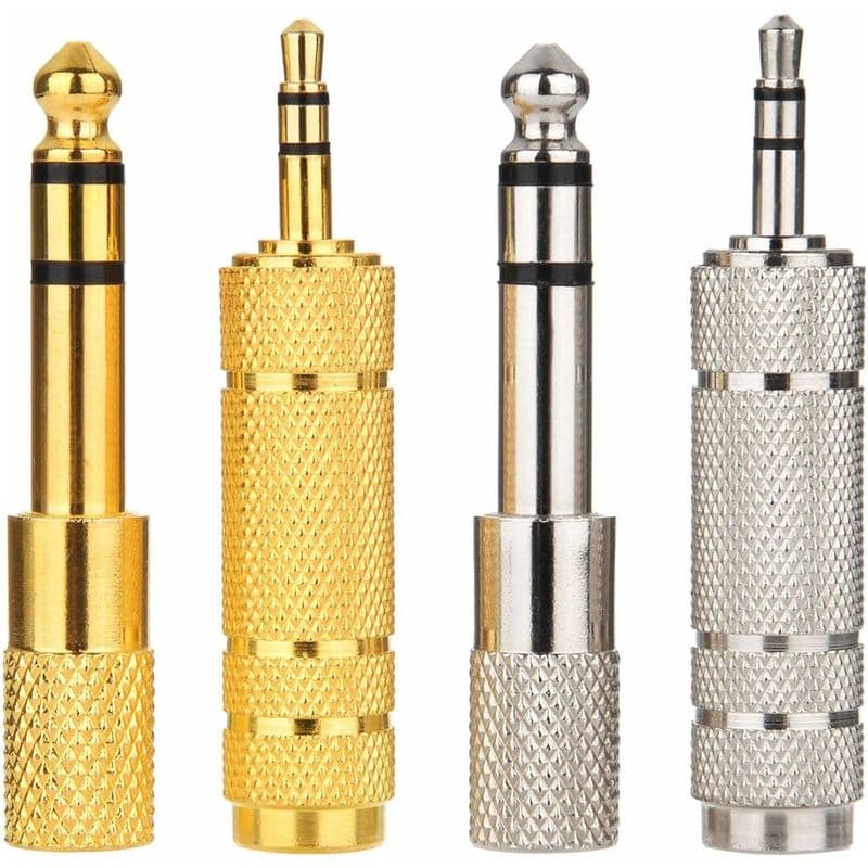 3.5mm (1/8 inch) Male to 6.35mm (1/4 inch) Female Adapter Connector - View 2