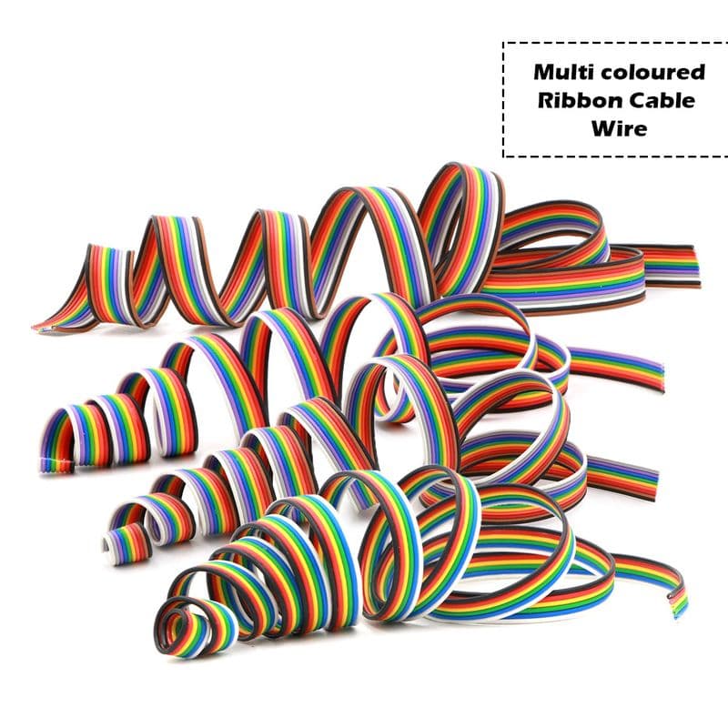 Multi-coloured Ribbon Cable Wire - View 1