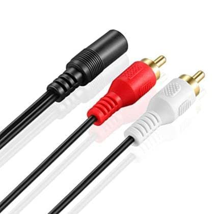 3.5mm Female Stereo Jack To 2 Rca Male Plugs Cable - View 2