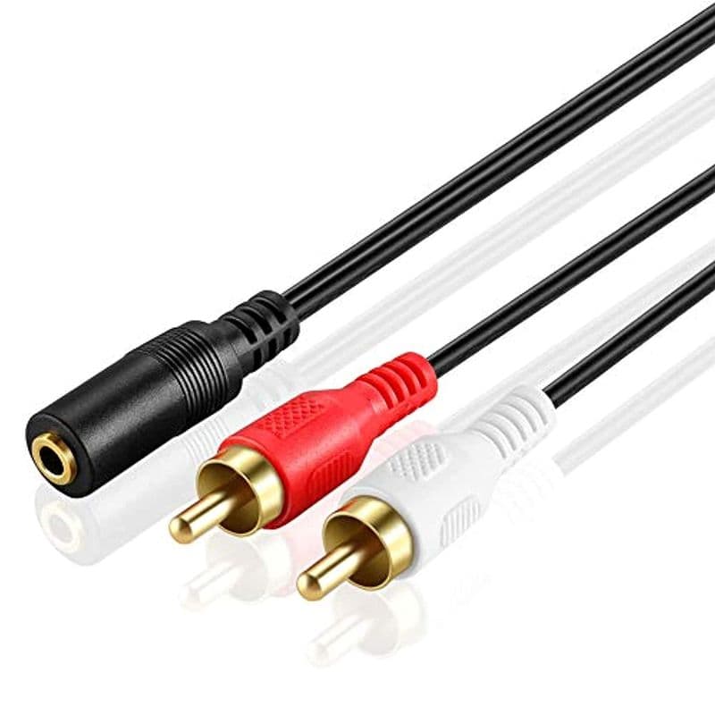 3.5mm Female Stereo Jack To 2 Rca Male Plugs Cable - View 3