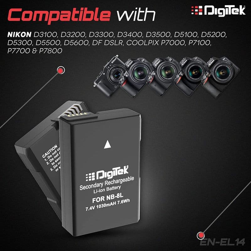 Digitek ENEL 14 Rechargeable Battery for DSLR - View 3