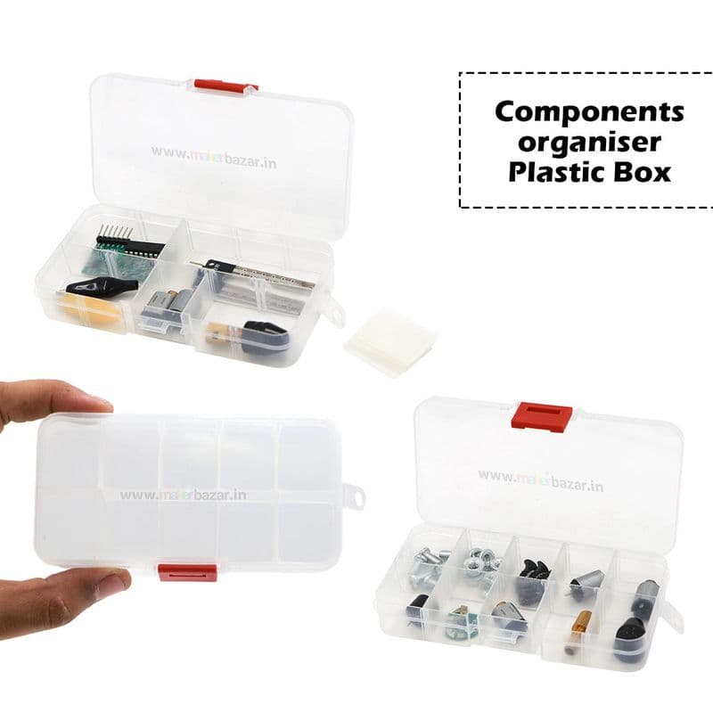 Adjustable Partition Clear Plastic Box Component Organiser - View 1