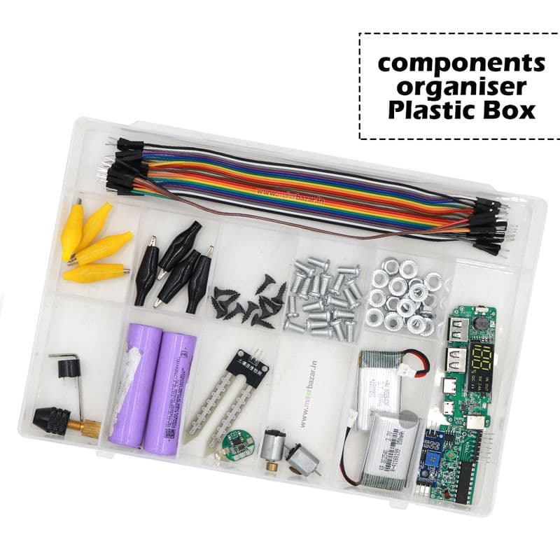 Non-Uniform Fixed Partition Clear Plastic Box Component Organiser - View 1