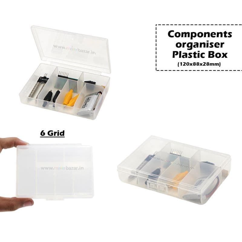 Non-Uniform Fixed Partition Clear Plastic Box Component Organiser - View 2