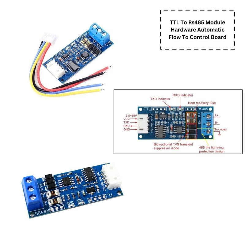 3.3V-5V TTL to RS485 Power Supply Converter Board Hardware Auto Controllers - View 3