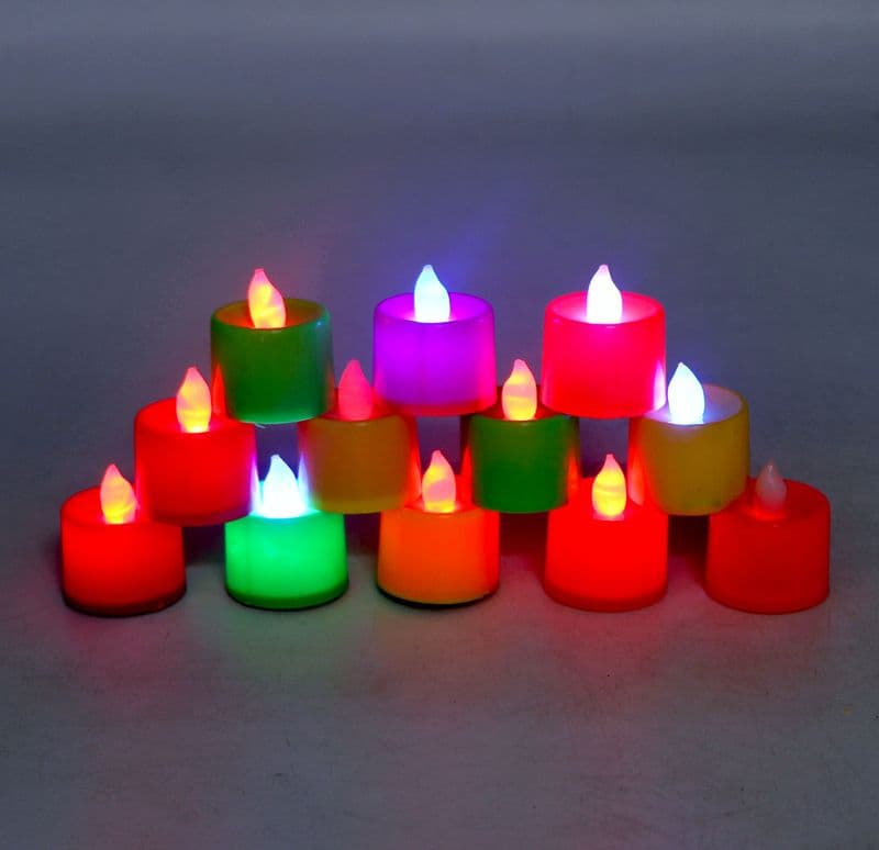 12pcs LED Candles Multicolor Flameless Color Changing Tea Light Candle - View 1