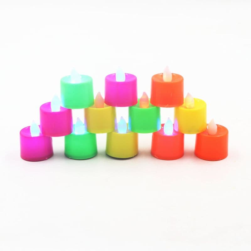 12pcs LED Candles Multicolor Flameless Color Changing Tea Light Candle - View 2