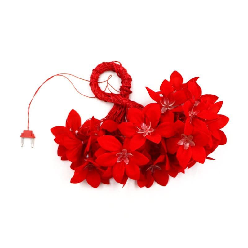 Big Red Flower 24 LED String Fairy Lights - View 2
