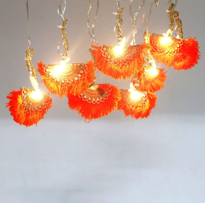 Orange Thread Fan Pankha 14 LED String Fairy Lights - View 1