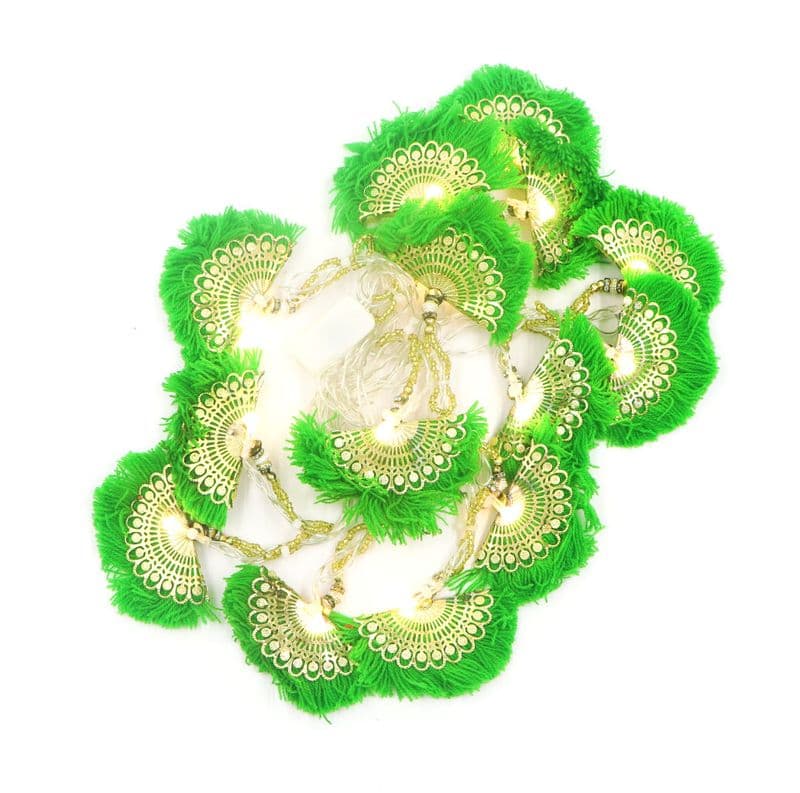 Green Thread Fan Pankha 14 LED String Fairy Lights - View 3
