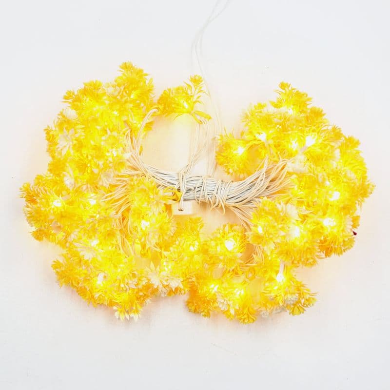 Small Yellow Flower With White Tip 60 LED String Fairy Lights - View 2