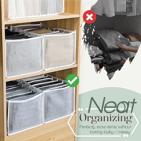 7 Grids Washable Wardrobe Clothes Mini Organizer 32x22x18 - View 3