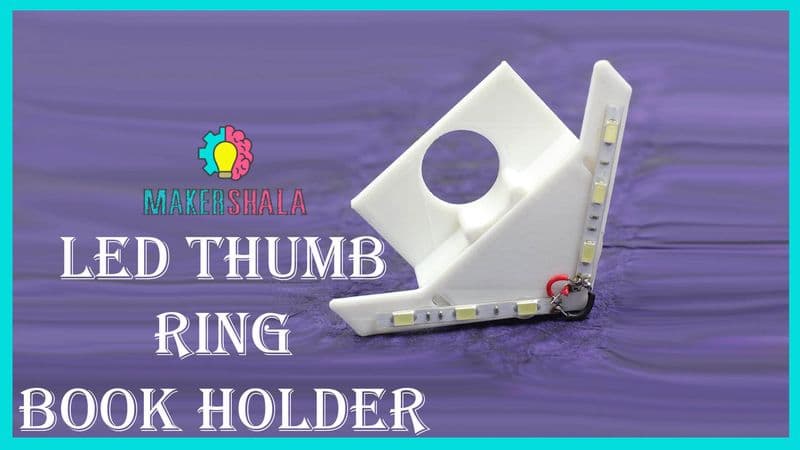3D Printed LED Thumb Ring Book Holder - View 3