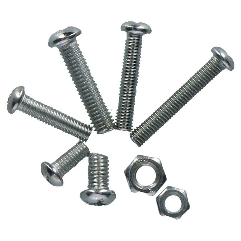 Philips Head Nuts & Bolts Set (Silver Plated) - Pack of 10 - View 1